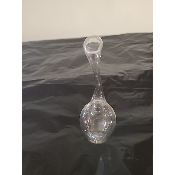 Vintage Decor Hand Blown Swan Design Clear Glass Bud Vase Test Tube Style lot - Picture 4 of 7